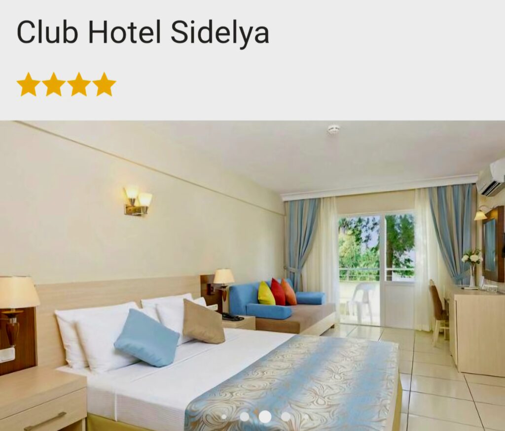 Action, Spaß und Meer: Ihr Abenteuer im Club Hotel Sidelya

Sind Sie bereit für einen Urlaub voller Action und Abenteuer? Dann ist das Club Hotel Sidelya in Colakli bei Side der ideale Ort für Sie! Dieses lebendige 4-Sterne-Resort bietet Ihnen eine perfekte Kombination aus Spaß, Sport und Entspannung. Direkt am Strand gelegen, erwartet Sie eine Welt voller Möglichkeiten, sich auszutoben und neue Energie zu tanken.

Stürzen Sie sich in die Wellen beim Windsurfen oder Jetski fahren, erkunden Sie die Küste mit dem Kanu oder spielen Sie eine Runde Beachvolleyball mit neuen Freunden. Für alle, die es lieber etwas ruhiger angehen, bieten wir Tennis, Basketball und einen modernen Fitnessraum. Am Abend können Sie sich dann in unseren hoteleigenen Restaurants kulinarisch verwöhnen lassen und an den Bars den Tag ausklingen lassen.

Auch für Familien ist bestens gesorgt: Der Miniclub und der Spielplatz sind die perfekten Orte, um neue Freunde zu finden und gemeinsam zu spielen. Unsere komfortablen Zimmer mit Klimaanlage, Minibar und Balkon/Terrasse bieten Ihnen einen erholsamen Rückzugsort. Dank kostenlosem WLAN bleiben Sie auch im Urlaub immer up-to-date.

Buchen Sie jetzt Ihr Abenteuer im Club Hotel Sidelya! Fünf Tage voller Spaß und Action für zwei Personen ab München schon ab 978,00 €. Sichern Sie sich Ihren Platz in der Sonne und profitieren Sie von unserer kostenfreien Stornierungsoption. Machen Sie Ihren Urlaub zu einem unvergesslichen Erlebnis – wir freuen uns auf Sie!

Variante 3: Fokus auf Familienfreundlichkeit

Unvergessliche Familienzeit: Das Club Hotel Sidelya heißt Sie willkommen

Suchen Sie nach dem perfekten Ort für Ihren nächsten Familienurlaub? Im Club Hotel Sidelya in Colakli bei Side finden Sie alles, was Sie für eine unvergessliche Zeit mit Ihren Lieben brauchen. Dieses familienfreundliche 4-Sterne-Resort direkt am Strand bietet Ihnen eine Welt voller Spaß, Entspannung und unvergesslicher Momente.

Während Sie am Pool relaxen oder am Strand die Sonne genießen, können sich Ihre Kinder im Miniclub austoben oder auf dem Spielplatz neue Freunde finden. Gemeinsam können Sie sich an den zahlreichen Wassersportarten erfreuen, im Meer planschen oder einfach nur am Strand entspannen. Unsere hoteleigenen Restaurants bieten eine vielfältige Auswahl an Speisen, die sowohl den kleinen als auch den großen Gästen schmecken.

Am Abend laden unsere komfortablen Familienzimmer mit Klimaanlage, Minibar und Balkon/Terrasse zum Verweilen ein. Dank kostenlosem WLAN können Sie Ihre schönsten Urlaubsmomente direkt mit Freunden und Familie teilen. Und das Beste: Die Kinderbetreuung im Miniclub ermöglicht es Ihnen, auch mal Zeit zu zweit zu genießen.

Buchen Sie jetzt Ihre Auszeit mit der ganzen Familie im Club Hotel Sidelya! Fünf Tage voller Glück und Harmonie für zwei Personen ab München bereits ab 978,00 €. Nutzen Sie unsere kostenfreie Stornierungsoption und planen Sie ganz entspannt Ihren nächsten Familienurlaub. Wir freuen uns darauf, Sie und Ihre Familie bei uns begrüßen zu dürfen!

Wichtig: Wählen Sie die Variante aus, die am besten zu Ihrer Zielgruppe und dem gewünschten Schwerpunkt Ihrer Werbebotschaft passt. Sie können die Texte auch kombinieren, um Ihre eigene einzigartige Version zu erstellen.
Auch für Familien ist bestens gesorgt: Der Miniclub und der Spielplatz sind die perfekten Orte, um neue Freunde zu finden und gemeinsam zu spielen. Unsere komfortablen Zimmer mit Klimaanlage, Minibar und Balkon/Terrasse bieten Ihnen einen erholsamen Rückzugsort. Dank kostenlosem WLAN bleiben Sie auch im Urlaub immer up-to-date.Club Hotel Sidelya

Buchen Sie jetzt Ihr Abenteuer im Club Hotel Sidelya! Fünf Tage voller Spaß und Action für zwei Personen ab München schon ab 978,00 €. Sichern Sie sich Ihren Platz in der Sonne und profitieren Sie von unserer kostenfreien Stornierungsoption. Machen Sie Ihren Urlaub zu einem unvergesslichen Erlebnis – wir freuen uns auf Sie!Club Hotel Sidelya

Variante 3: Fokus auf Familienfreundlichkeit

Unvergessliche Familienzeit: Das Club Hotel Sidelya heißt Sie willkommen

Suchen Sie nach dem perfekten Ort für Ihren nächsten Familienurlaub? Im Club Hotel Sidelya in Colakli bei Side finden Sie alles, was Sie für eine unvergessliche Zeit mit Ihren Lieben brauchen. Dieses familienfreundliche 4-Sterne-Resort direkt am Strand bietet Ihnen eine Welt voller Spaß, Entspannung und unvergesslicher Momente.Club Hotel Sidelya

Während Sie am Pool relaxen oder am Strand die Sonne genießen, können sich Ihre Kinder im Miniclub austoben oder auf dem Spielplatz neue Freunde finden. Gemeinsam können Sie sich an den zahlreichen Wassersportarten erfreuen, im Meer planschen oder einfach nur am Strand entspannen. Unsere hoteleigenen Restaurants bieten eine vielfältige Auswahl an Speisen, die sowohl den kleinen als auch den großen Gästen schmecken.