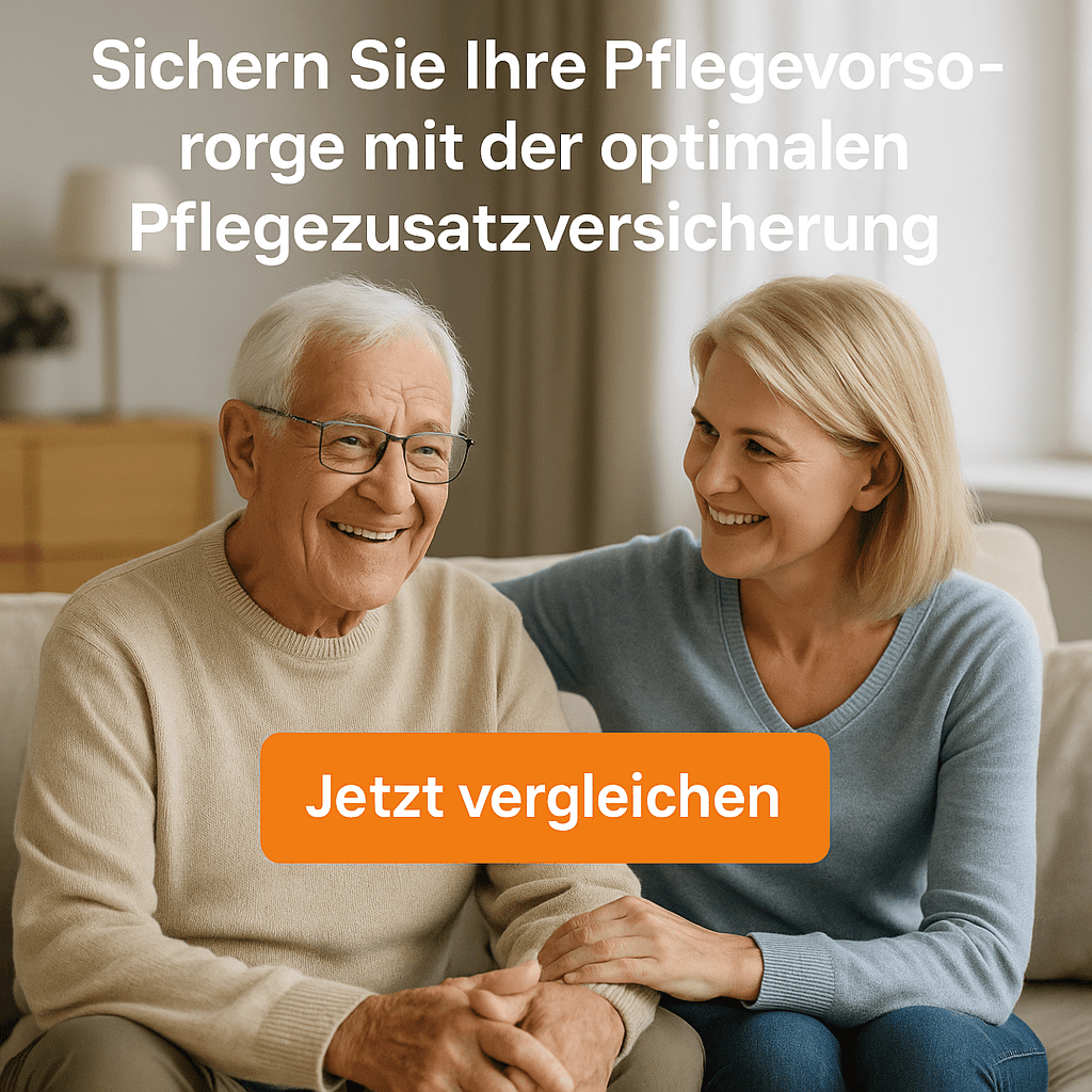 Pflegezusatzversicherung Junge Frau legt liebevoll die Hand auf die Schulter ihrer Mutter – emotionale Darstellung zum Thema Pflegevorsorge