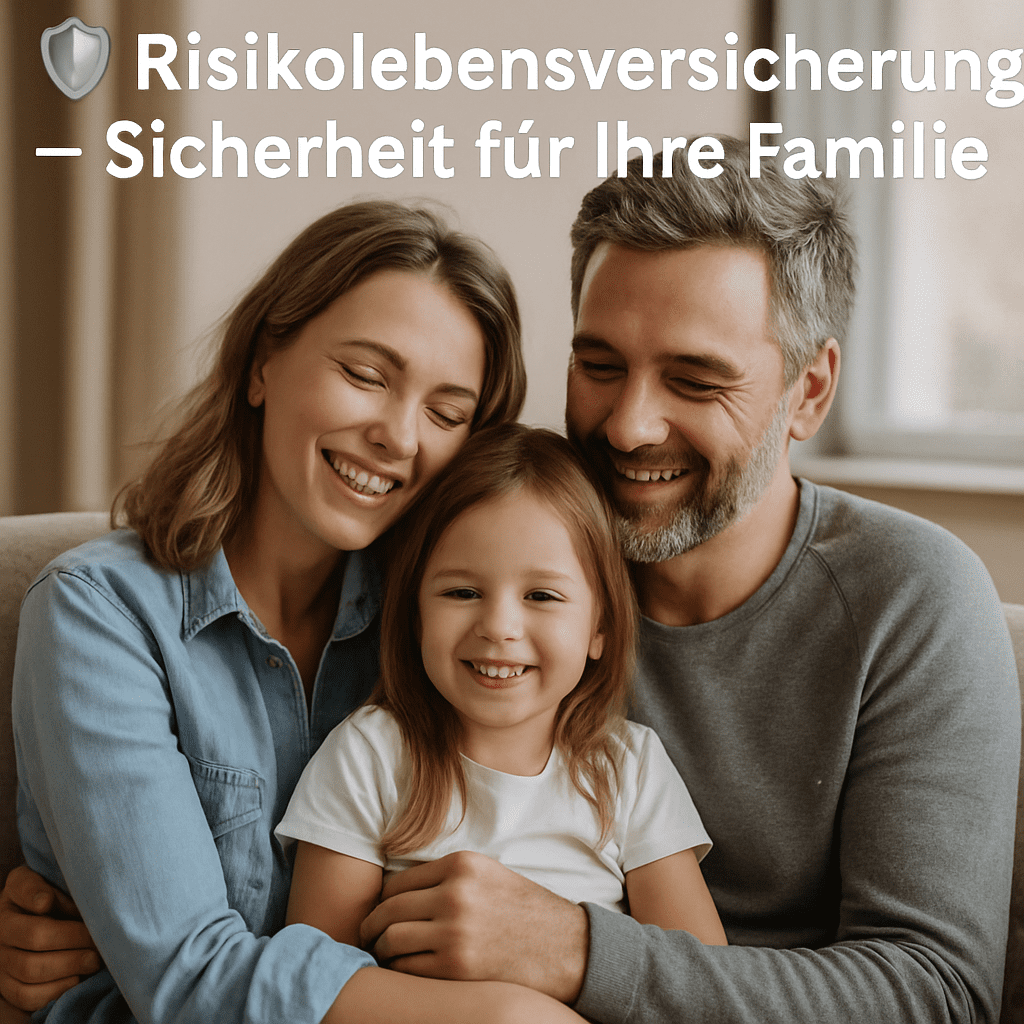 Risikolebensversicherung Junges Elternpaar mit Kind – Darstellung verantwortungsvoller Vorsorge mit Risikolebensversicherung.