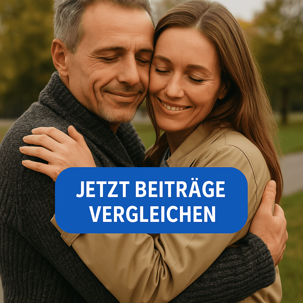 Risikolebensversicherung Paar beim Spaziergang in der Natur – Gefühl von Vertrauen und Schutz durch Risikolebensversicherung