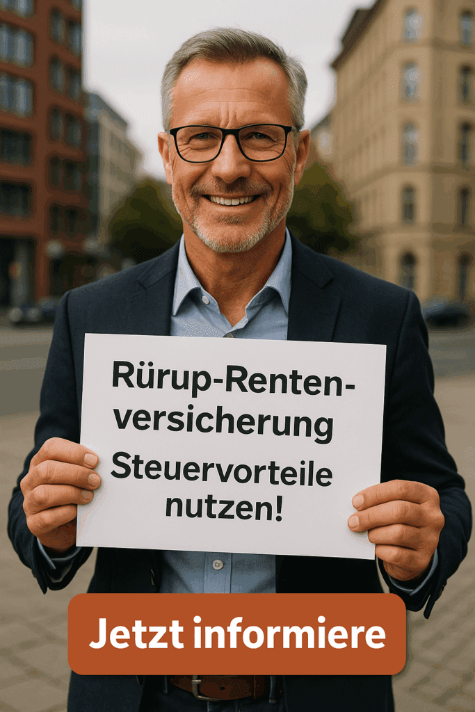 Rürup-rentenversicherung Senior liest Rentenunterlagen im Freien – entspannter Lebensabend dank Rürup-Rentenversicherung