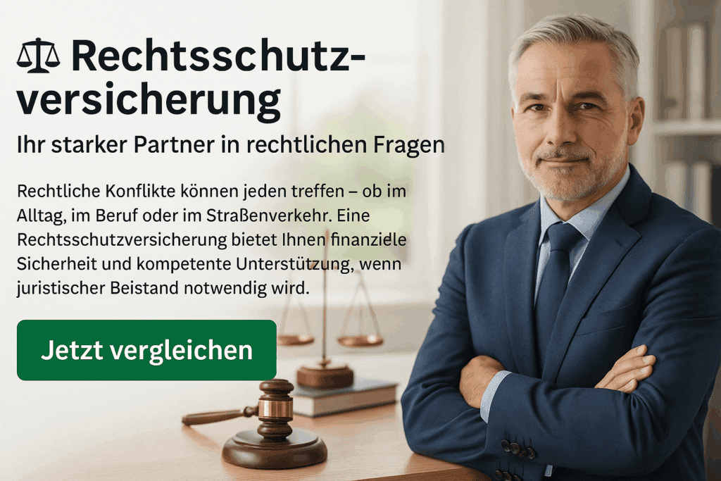 Rechtsschutzversicherung Rechtsschutzversicherung Formular auf Holztisch mit Waage, Brille und Schutzsymbol – juristische Absicherung